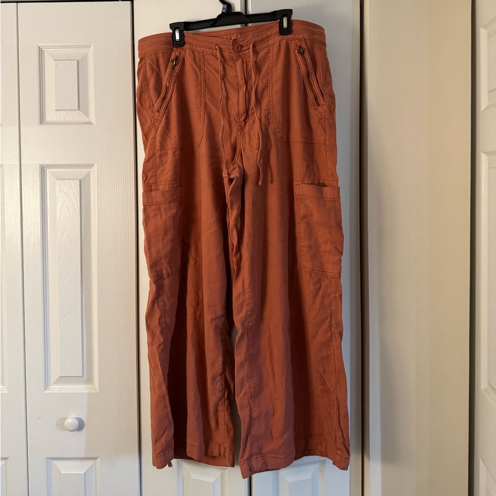 American Eagle Outfitters Rust Wide-Leg Pants